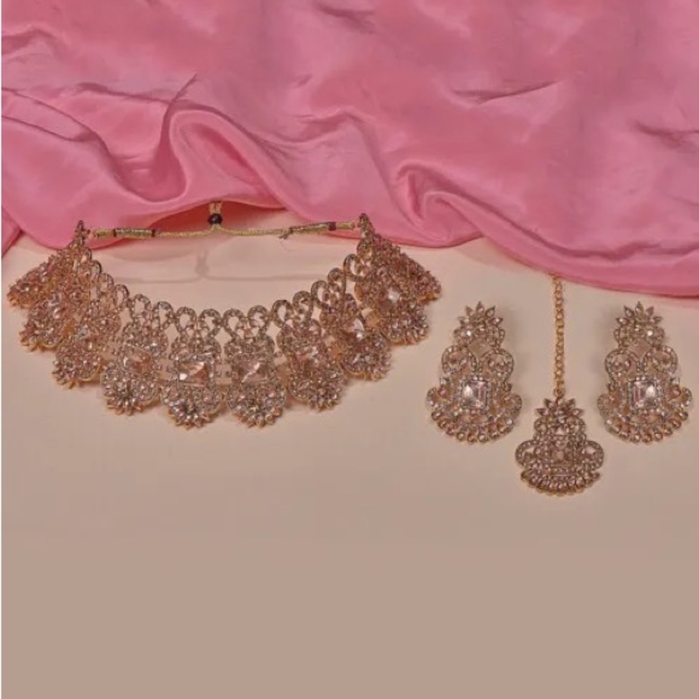 Stone Studded Choker Necklace Set